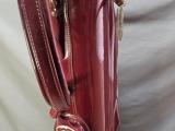 Vintage Burgundy Patent-Leather Golf Bag - Image 2