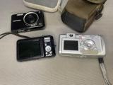 Vintage Digital Cameras ×3 — 2× Samsung + Canon PowerShot A400, with Bags - Image 3
