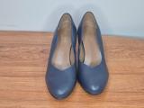 Froggie Navy Leather Court Shoes — Size 7, Made in South Africa - Image 2