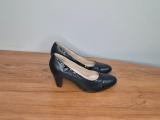 Froggie Black Leather Court Shoes — Size 3, Cap Toe - Image 4