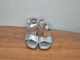 Froggie Silver Metallic Platform Sandals — Size 4 - Image 1