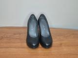 Froggie Black Leather Platform Courts — Size 6 - Image 5