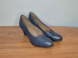 Froggie Navy Leather Court Shoes — Size 9 - Image 1