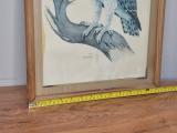 Framed Martial Eagle Print — Signed Greg Brett, Pine Frame - Image 2