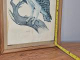 Framed Martial Eagle Print — Signed Greg Brett, Pine Frame - Image 4