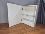White Painted Bathroom Wall Cabinet — Two Shelves - Image 3