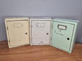Three Vintage Metal Medicine Cabinets — 31 × 22cm - Image 2