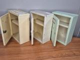 Three Vintage Metal Medicine Cabinets — 31 × 22cm - Image 1